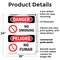 Signmission No Smoking Danger Sign, Plastic, 18in W x 24in L, 2PK OS-2PACK-DS-P-1824-VS-1469 - alternate 9